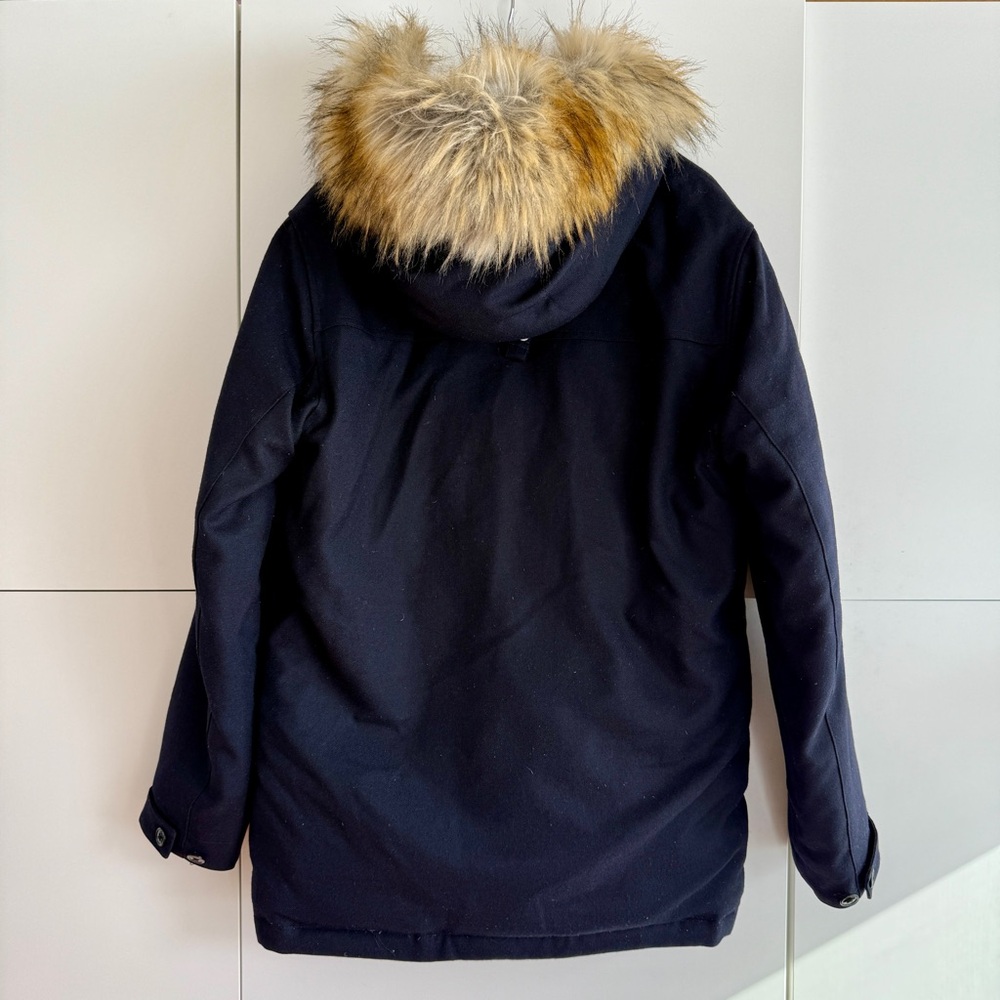 J. Crew Nordic Down Wool Thinsulate Parka F8746 in Navy Blue, Size Medium - Picture 4 of 7
